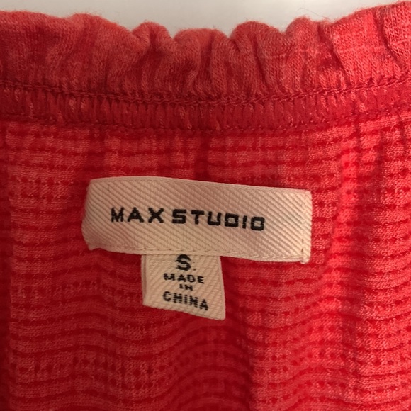 Mac Studio Coral Short Sleeve Loose Fitting Flare Dress Size Small - Picture 3 of 3